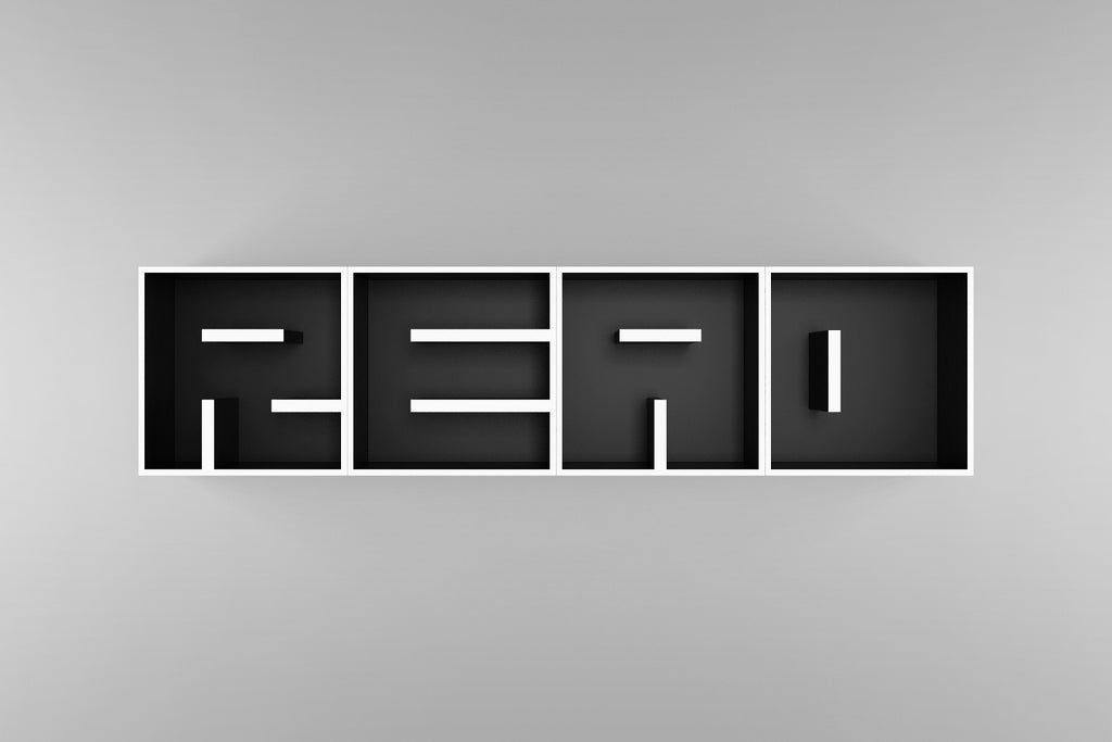 Libreria da parete a lettere in legno ABC READ