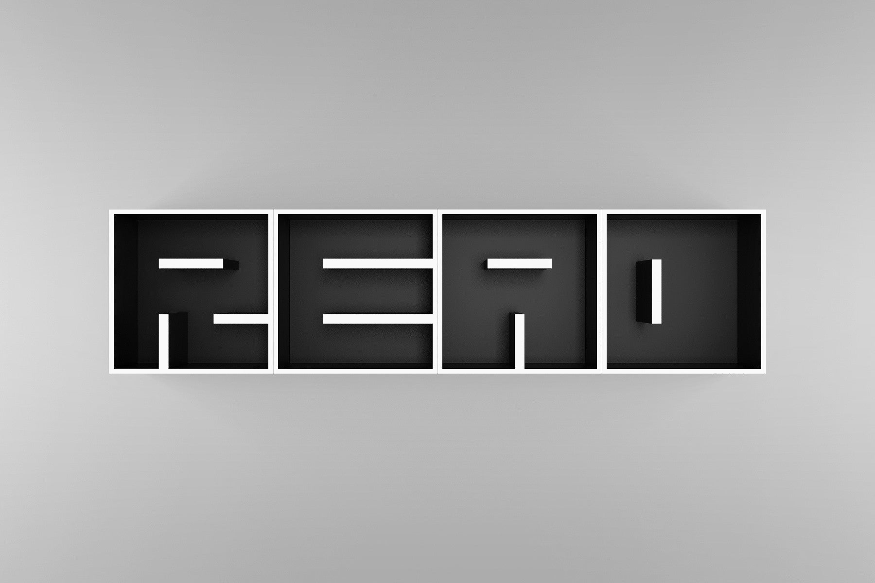 Libreria da parete a lettere in legno ABC READ