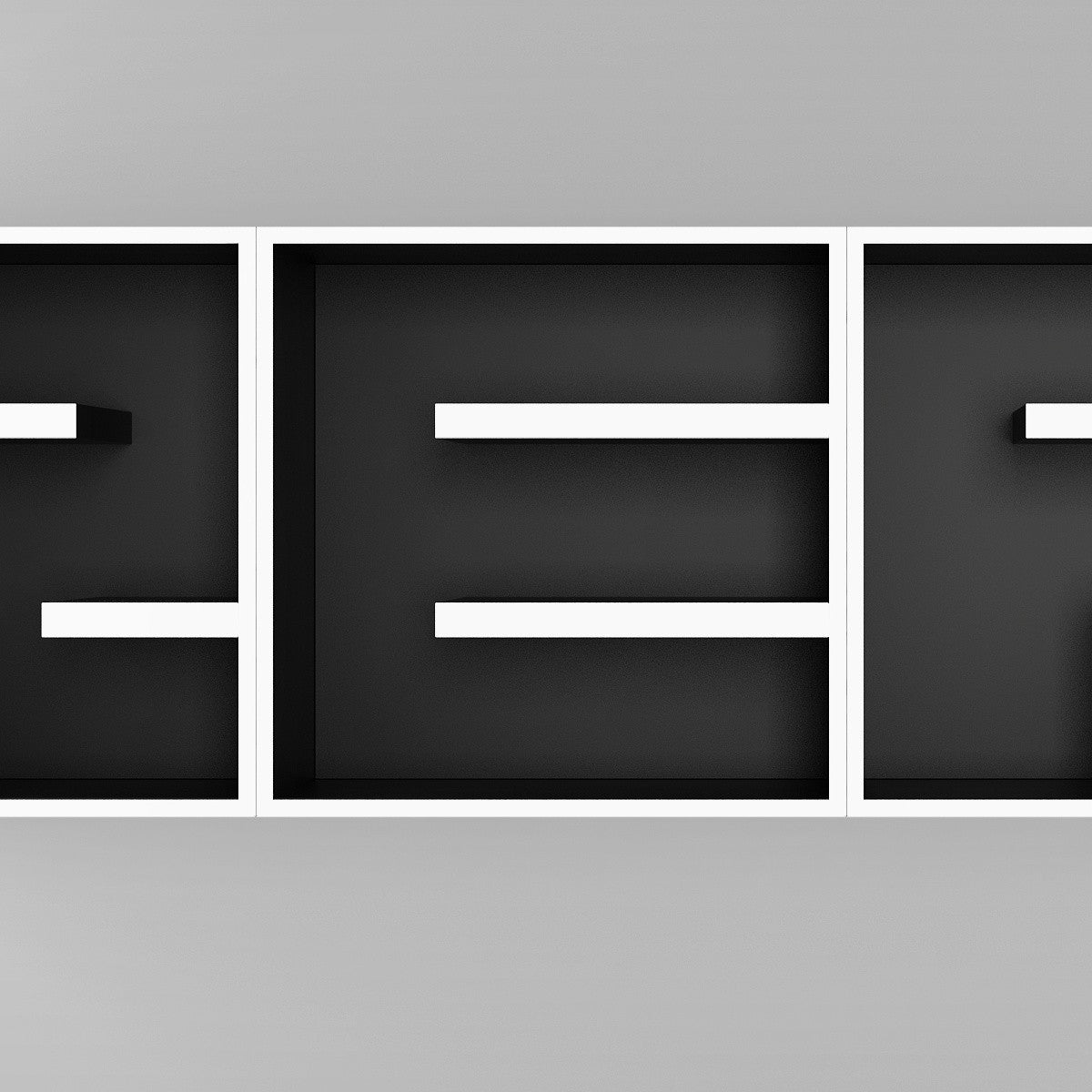 Libreria da parete a lettere in legno ABC READ