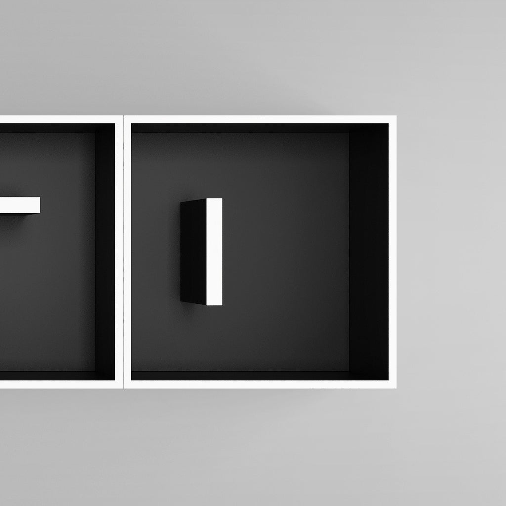 Libreria da parete a lettere in legno ABC READ