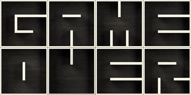 Libreria componibile a cubi lettere in legno 204 X 102 cm ABC GAME OVER