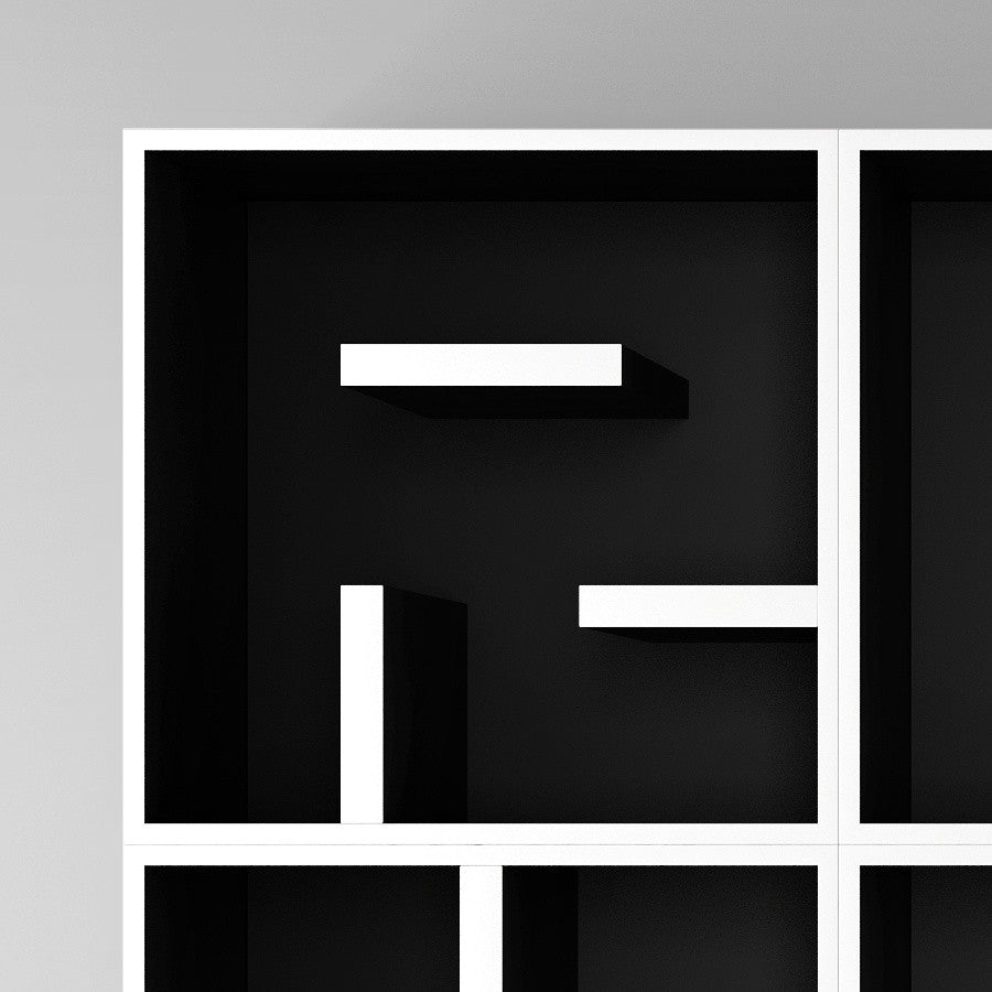 Libreria a cubi da parete con lettere alfabeto ABC READ MORE