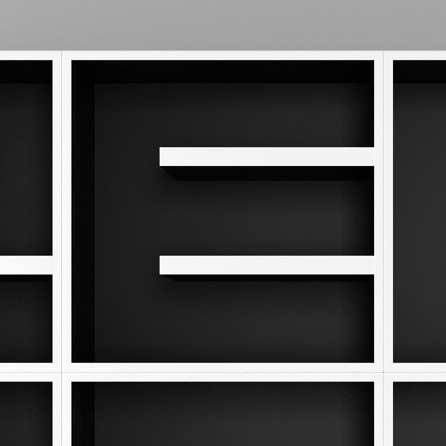 Libreria a cubi da parete con lettere alfabeto ABC READ MORE