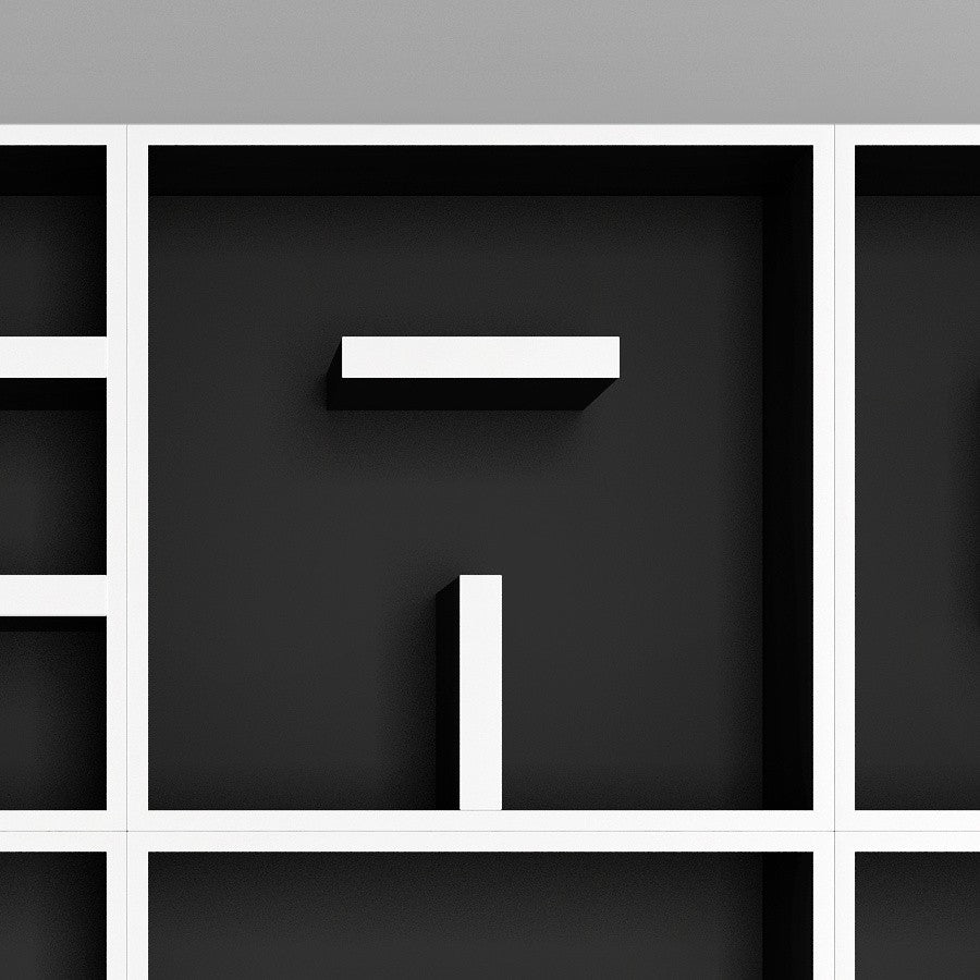 Libreria a cubi da parete con lettere alfabeto ABC READ MORE