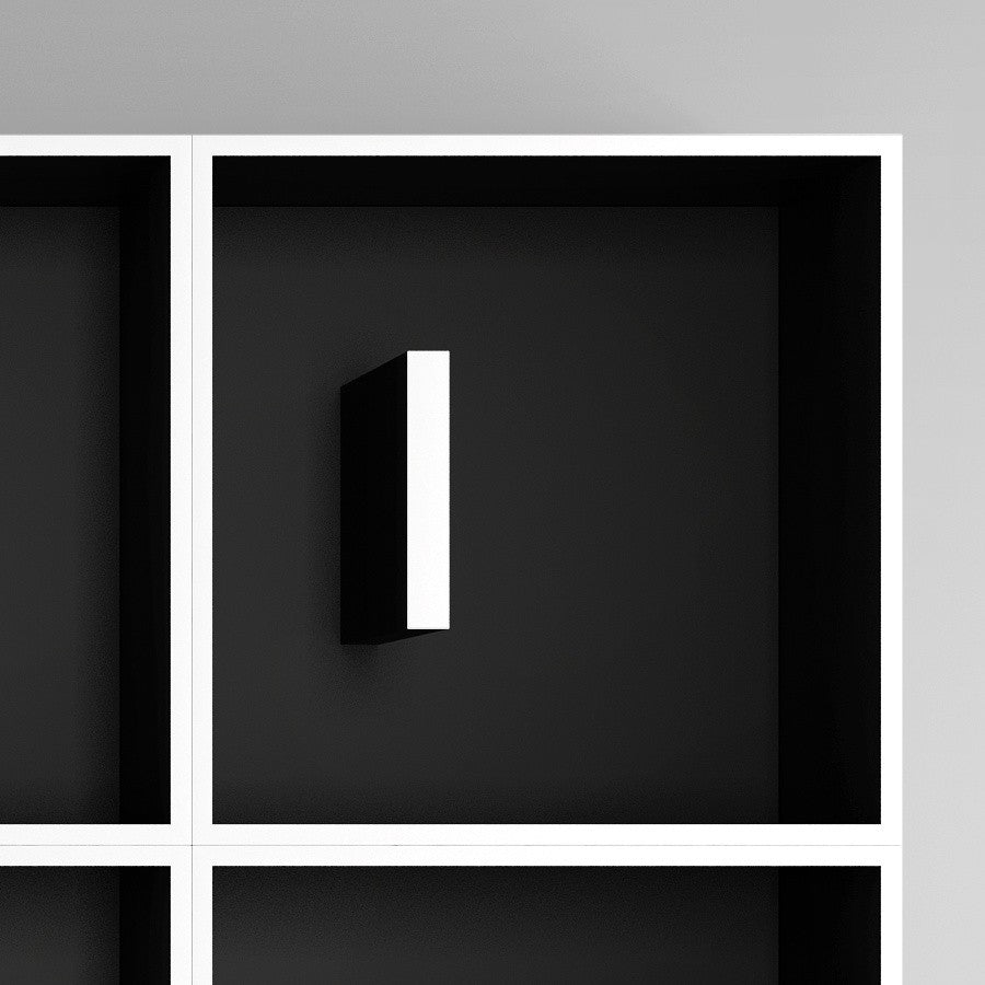 Libreria a cubi da parete con lettere alfabeto ABC READ MORE