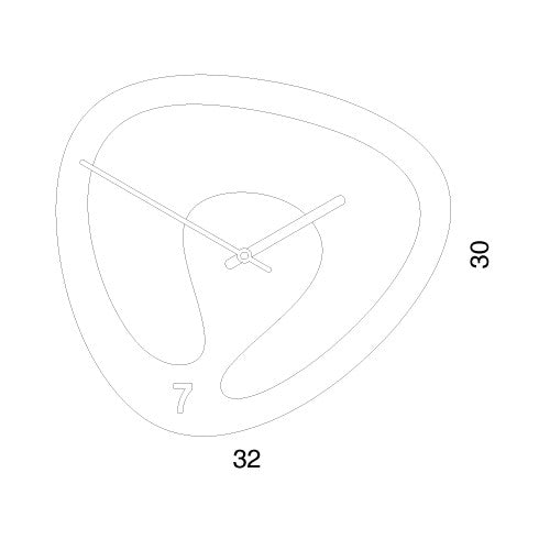 Orologio da parete design in metallo Seven
