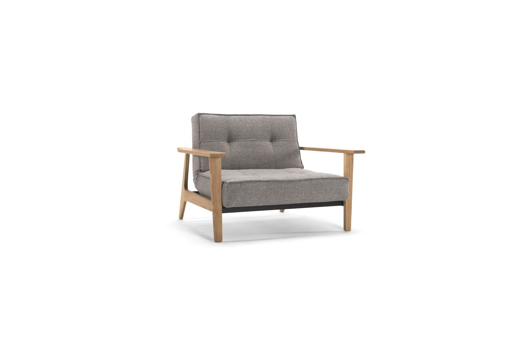 Poltrona design scandinavo in tessuto o velluto SplitBack Frej - 521 Mixed Dance Grey