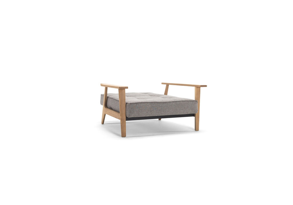 Poltrona design scandinavo in tessuto o velluto SplitBack Frej - 521 Mixed Dance Grey