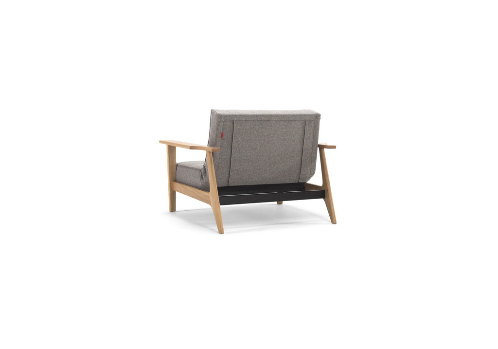 Poltrona design scandinavo in tessuto o velluto SplitBack Frej - 521 Mixed Dance Grey