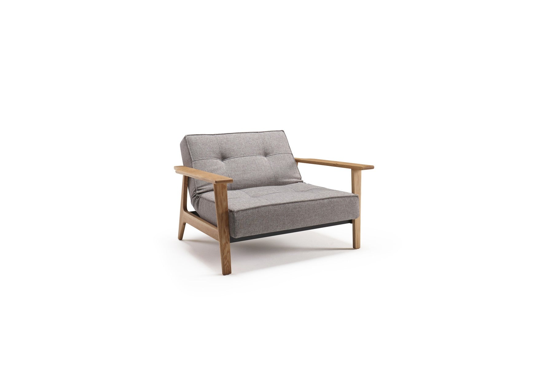 Poltrona design scandinavo in tessuto o velluto SplitBack Frej - 521 Mixed Dance Grey