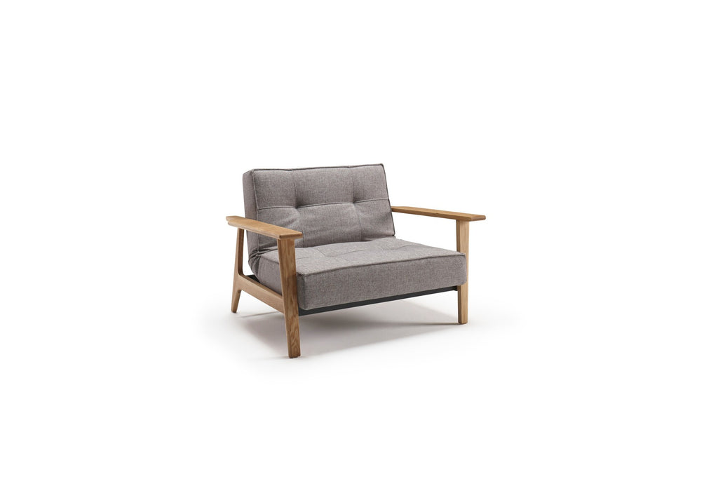 Poltrona design scandinavo in tessuto o velluto SplitBack Frej - 521 Mixed Dance Grey