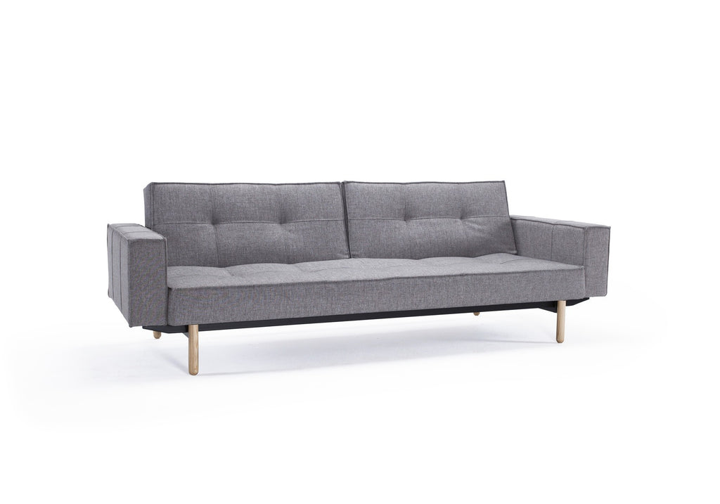 Divano letto una piazza e mezza con braccioli e materasso a molle Splitback