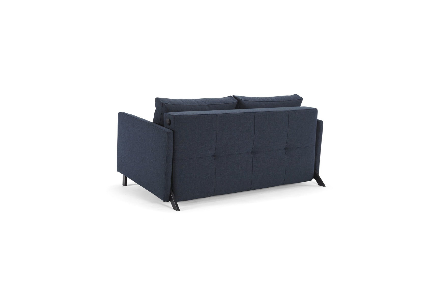 Divano letto Cubed Arm con braccioli convertibile salvaspazio 140 cm