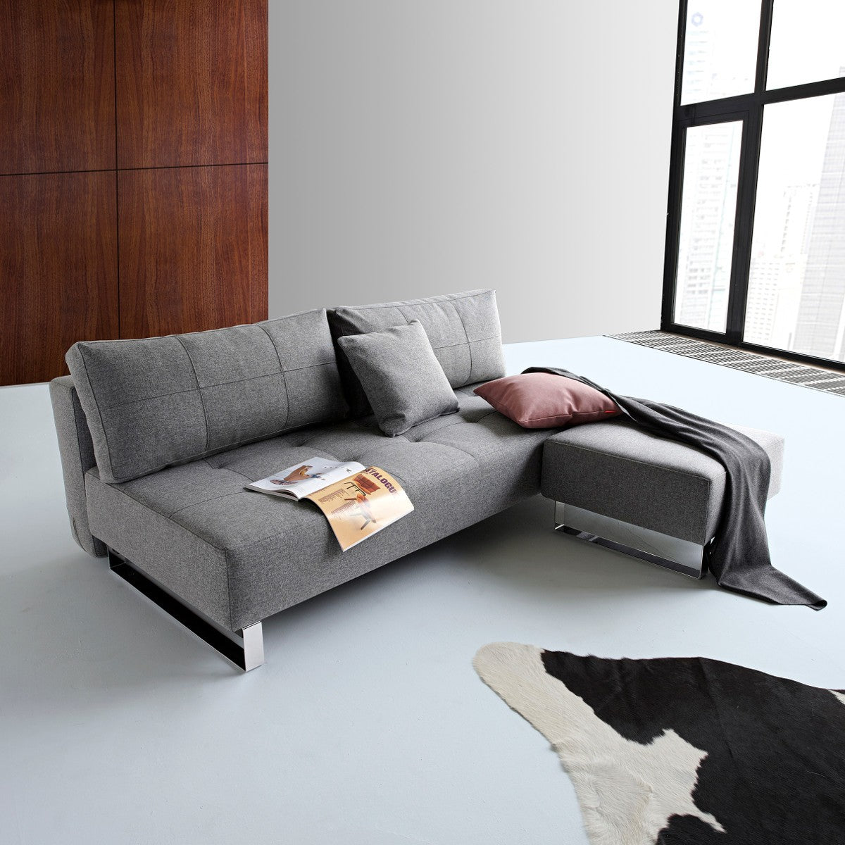 Divano letto matrimoniale in tessuto Supremax Deluxe