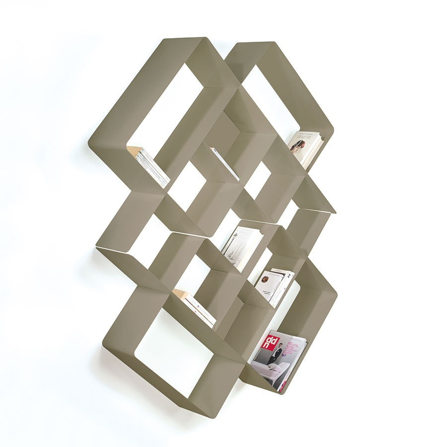 Libreria a parete moderna in acciaio Kreando