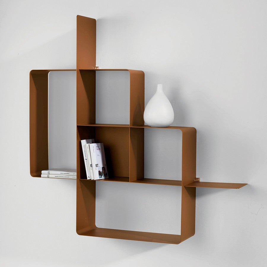 Libreria a parete moderna in acciaio Kreando