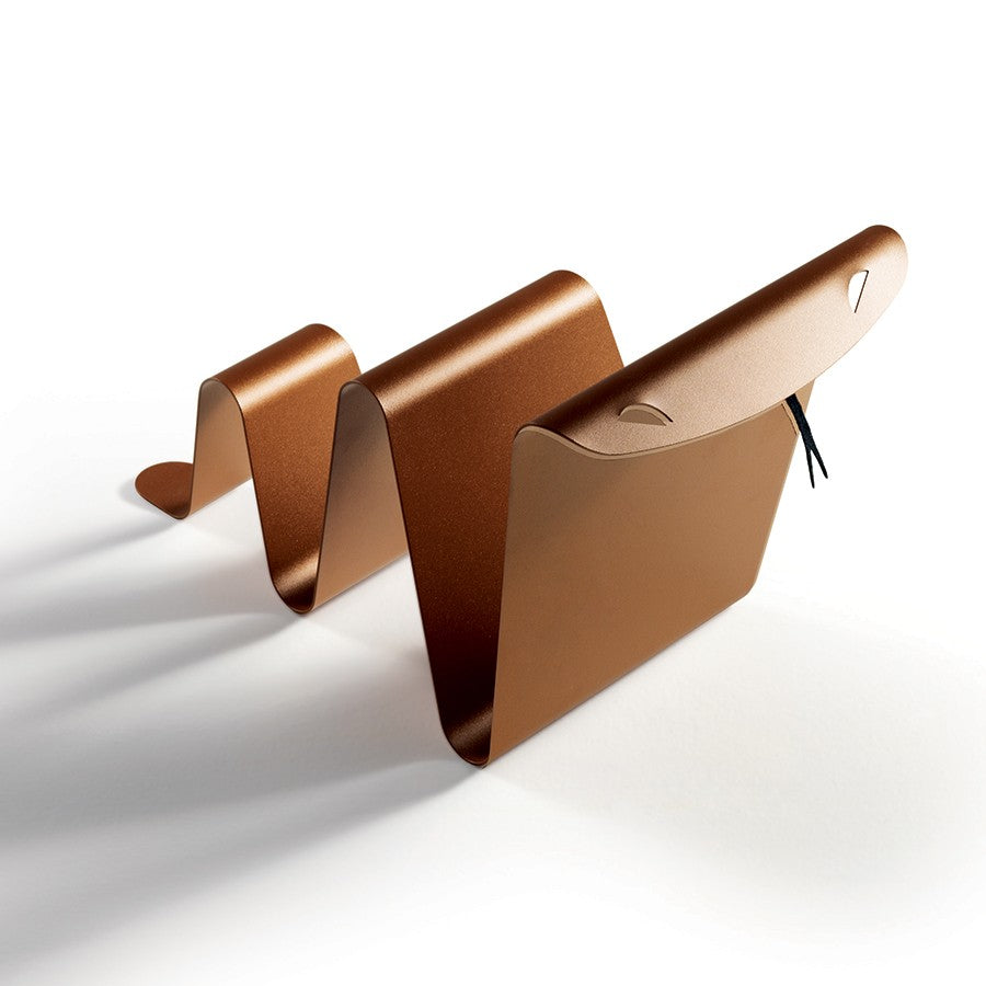 Portariviste design moderno in acciaio Serpe