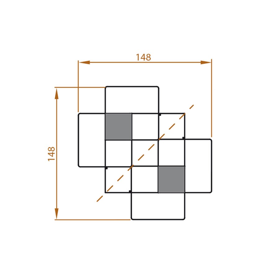 Libreria a parete modulare in acciaio Kreando-2