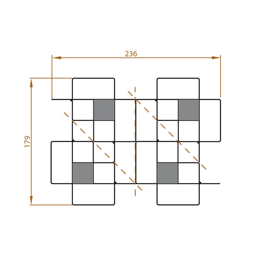 Scaffale libreria da parete in acciaio Kreando-7