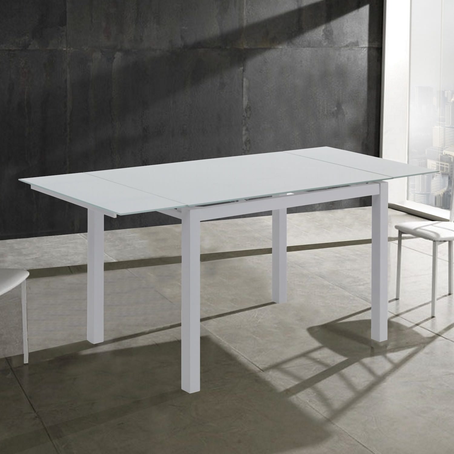 Tavolo rettangolare allungabile 110x70 cm Learn White