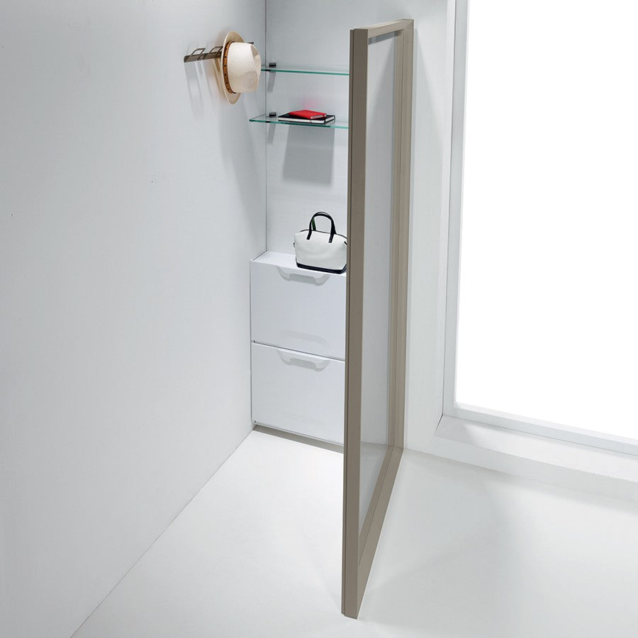 Specchio angolare ad anta in alluminio Angle Vanity