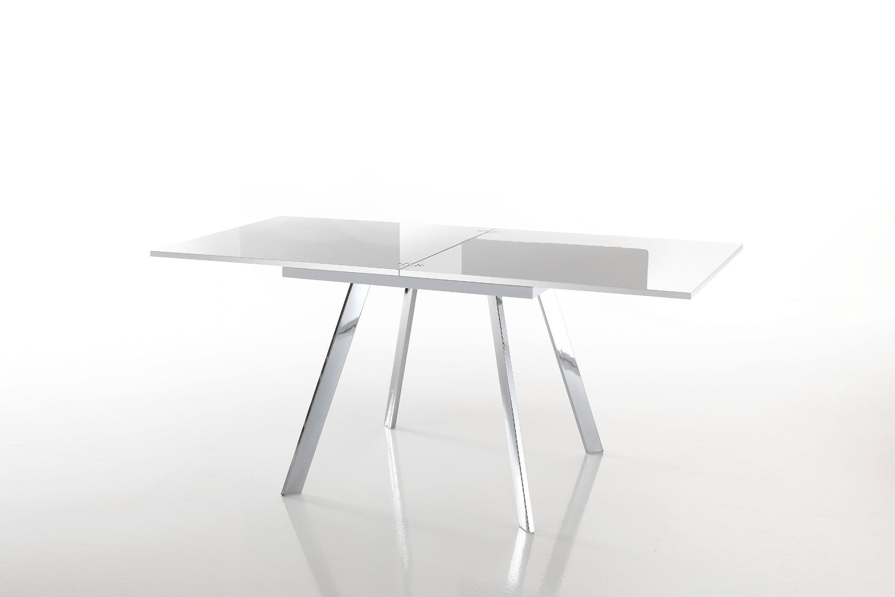 Tavolo quadrato allungabile a libro con gambe in metallo e piano in MDF fino a 170 cm Dabol