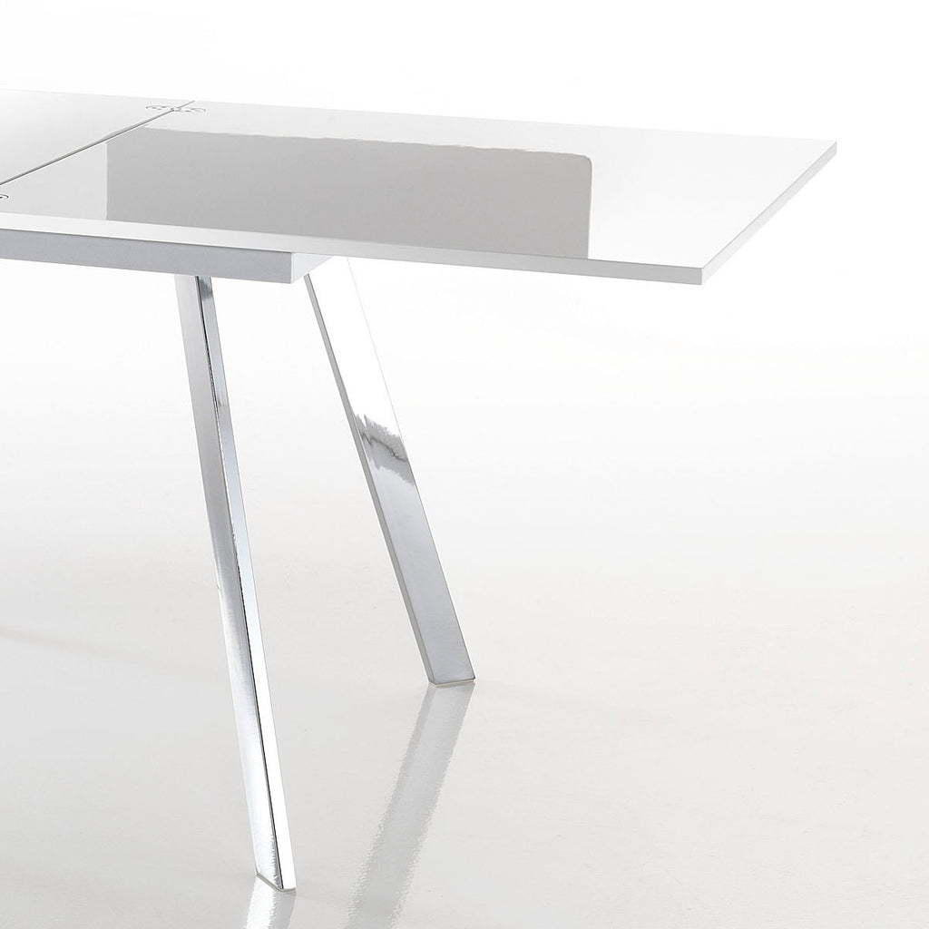 Tavolo quadrato allungabile a libro con gambe in metallo e piano in MDF fino a 170 cm Dabol