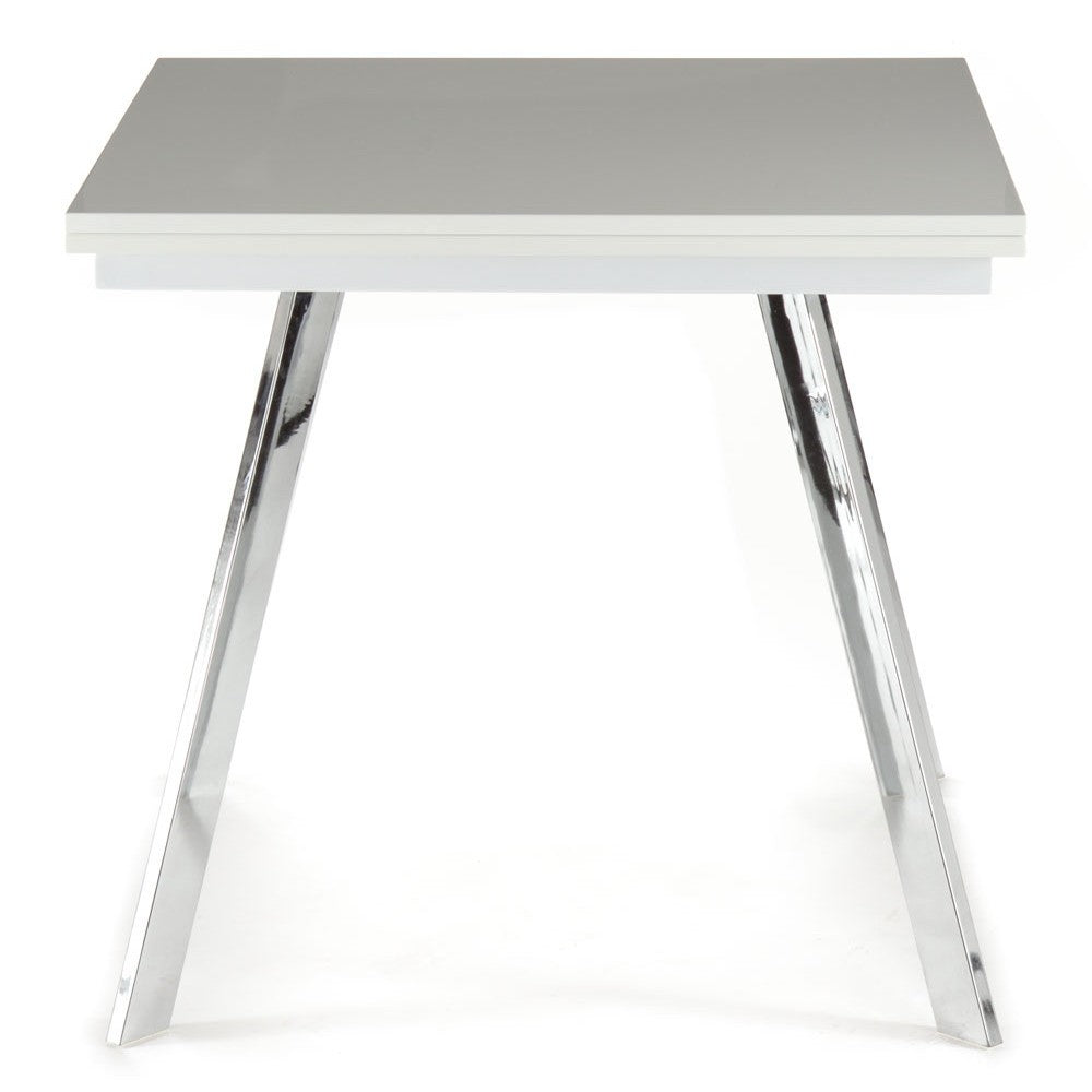 Tavolo quadrato allungabile a libro con gambe in metallo e piano in MDF fino a 170 cm Dabol