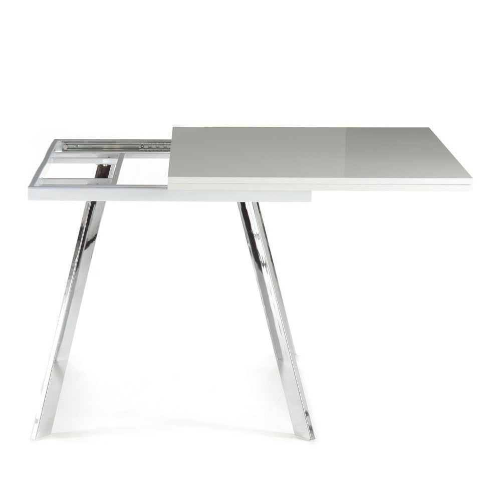 Tavolo quadrato allungabile a libro con gambe in metallo e piano in MDF fino a 170 cm Dabol