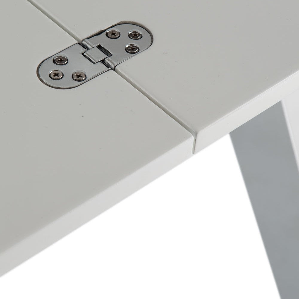 Tavolo quadrato allungabile a libro con gambe in metallo e piano in MDF fino a 170 cm Dabol