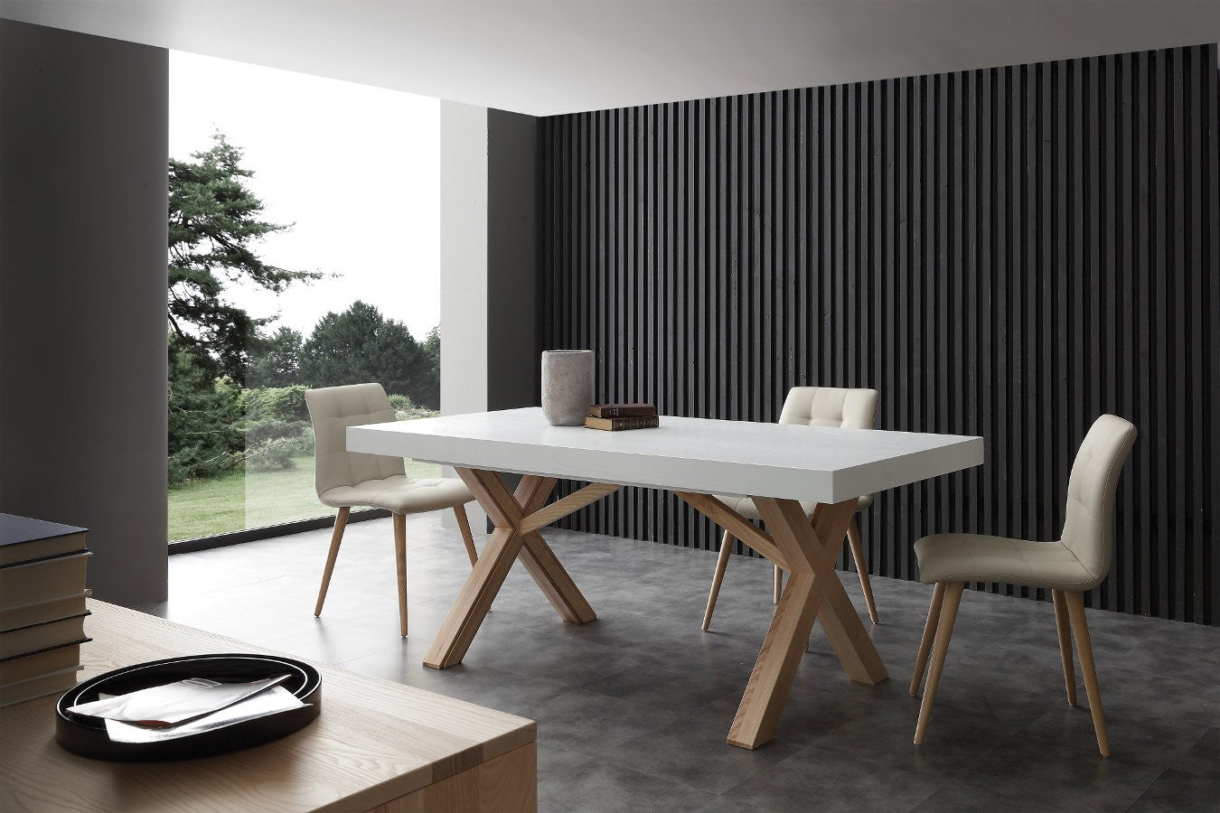 Tavolo da pranzo allungabile 360 cm in massello di frassino Drammen