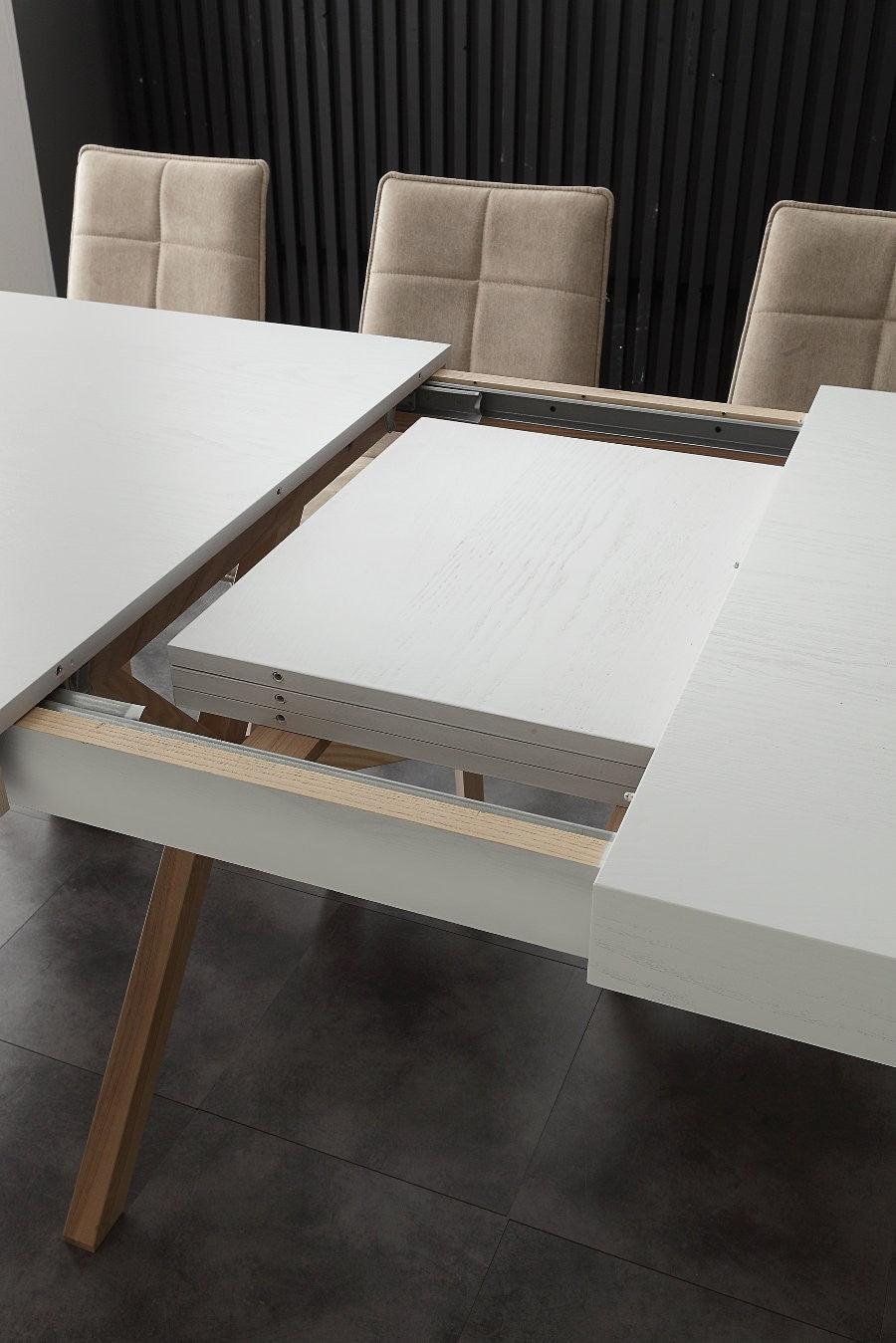 Tavolo da pranzo allungabile 360 cm in massello di frassino Drammen