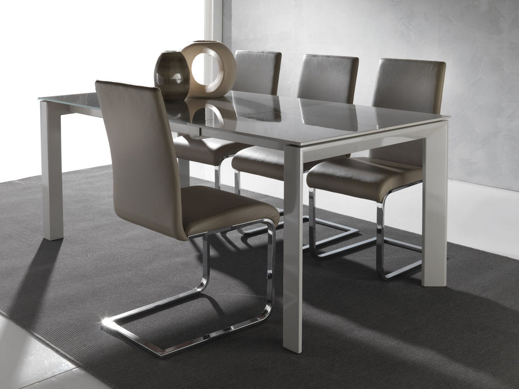 Tavolo in vetro allungabile per cucina o soggiorno 120 x 80 cm Harvey