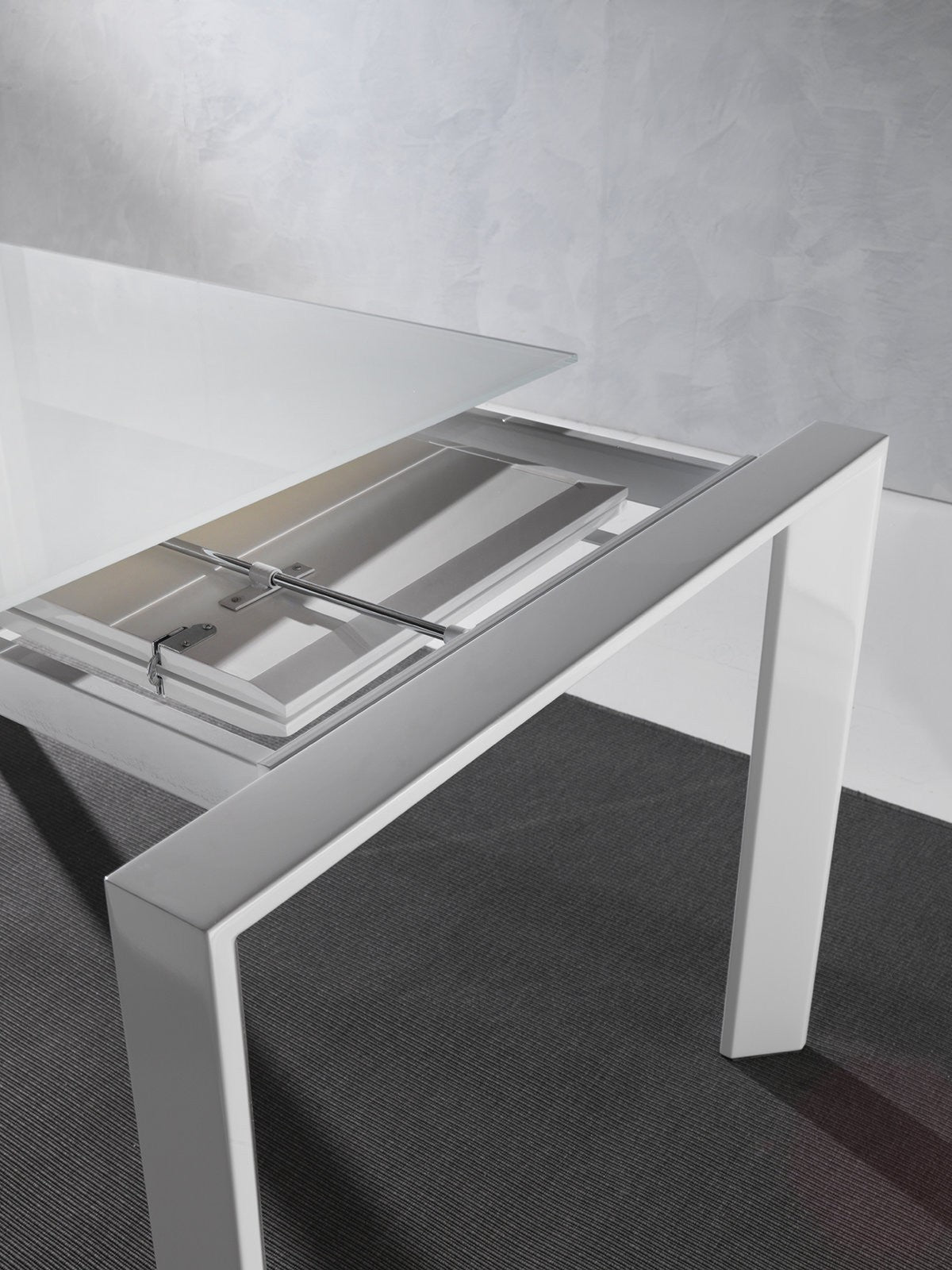 Tavolo in vetro allungabile per cucina o soggiorno 120 x 80 cm Harvey