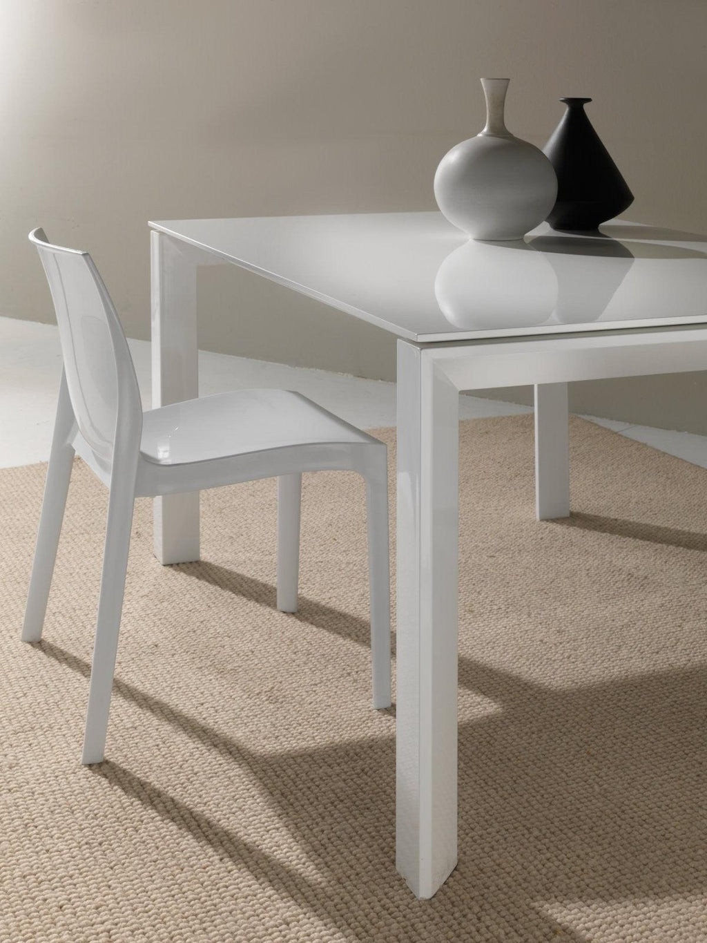 Tavolo in vetro allungabile per cucina o soggiorno 120 x 80 cm Harvey