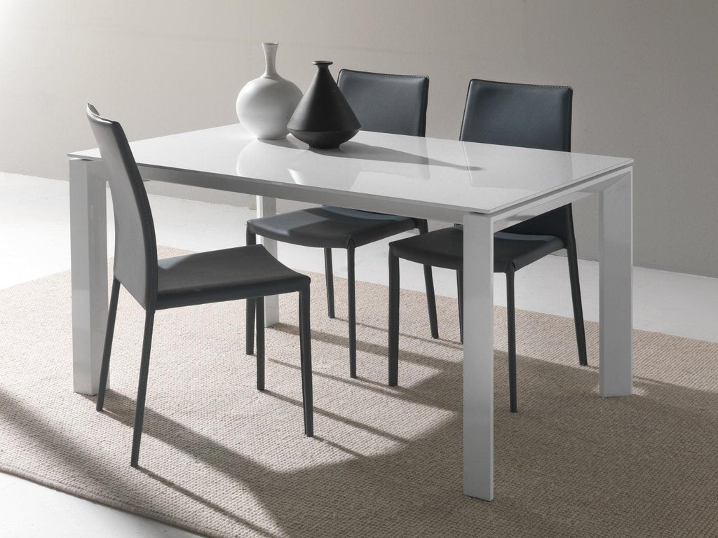 Tavolo in vetro allungabile per cucina o soggiorno 120 x 80 cm Harvey