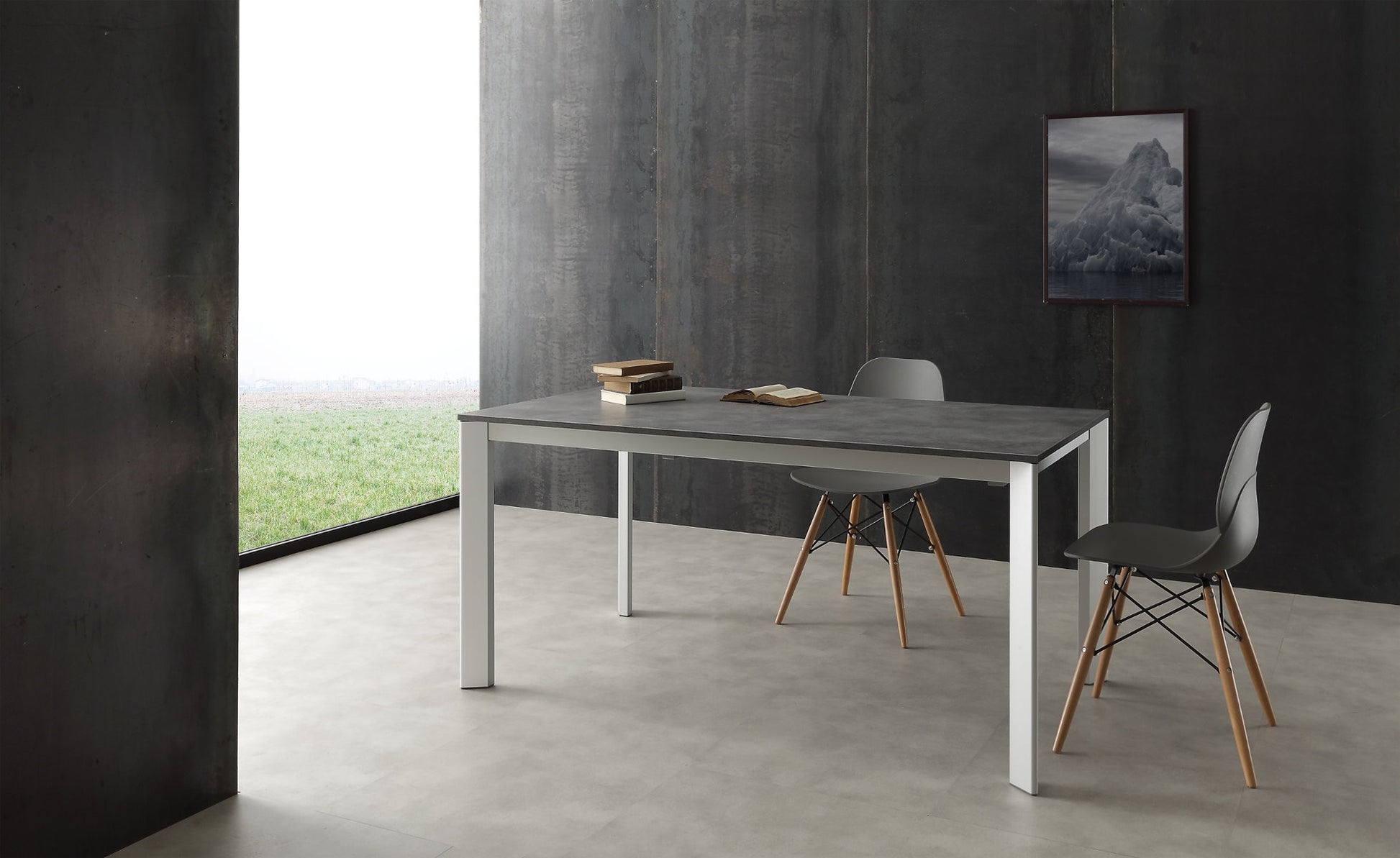 Tavolo allungabile in legno e alluminio Mack