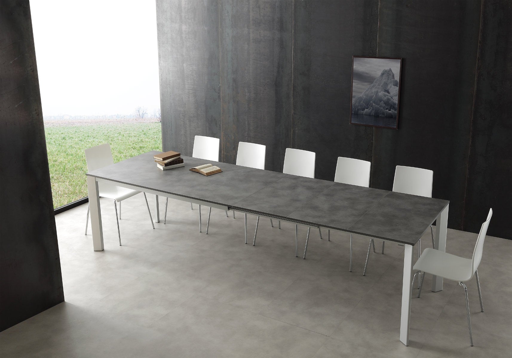 Tavolo allungabile in legno e alluminio Mack