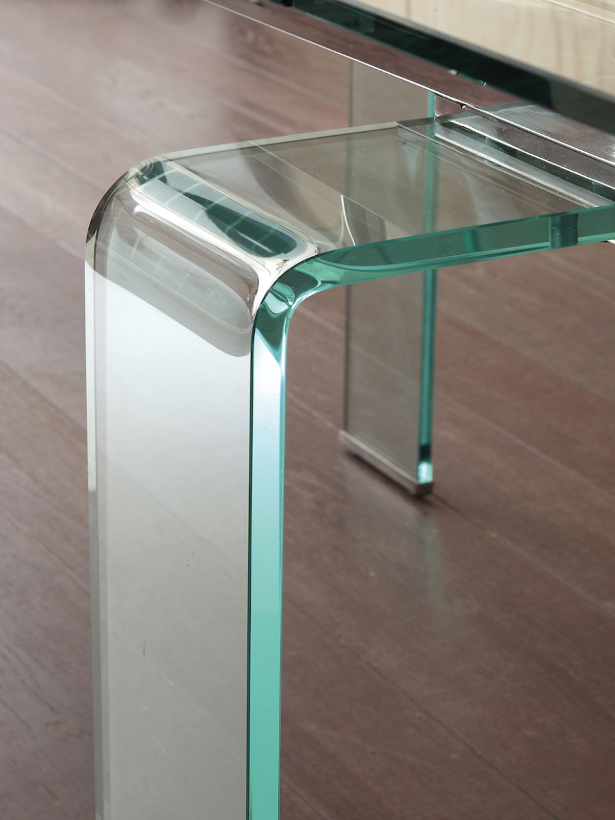 Tavolo allungabile Evident Mini in vetro trasparente