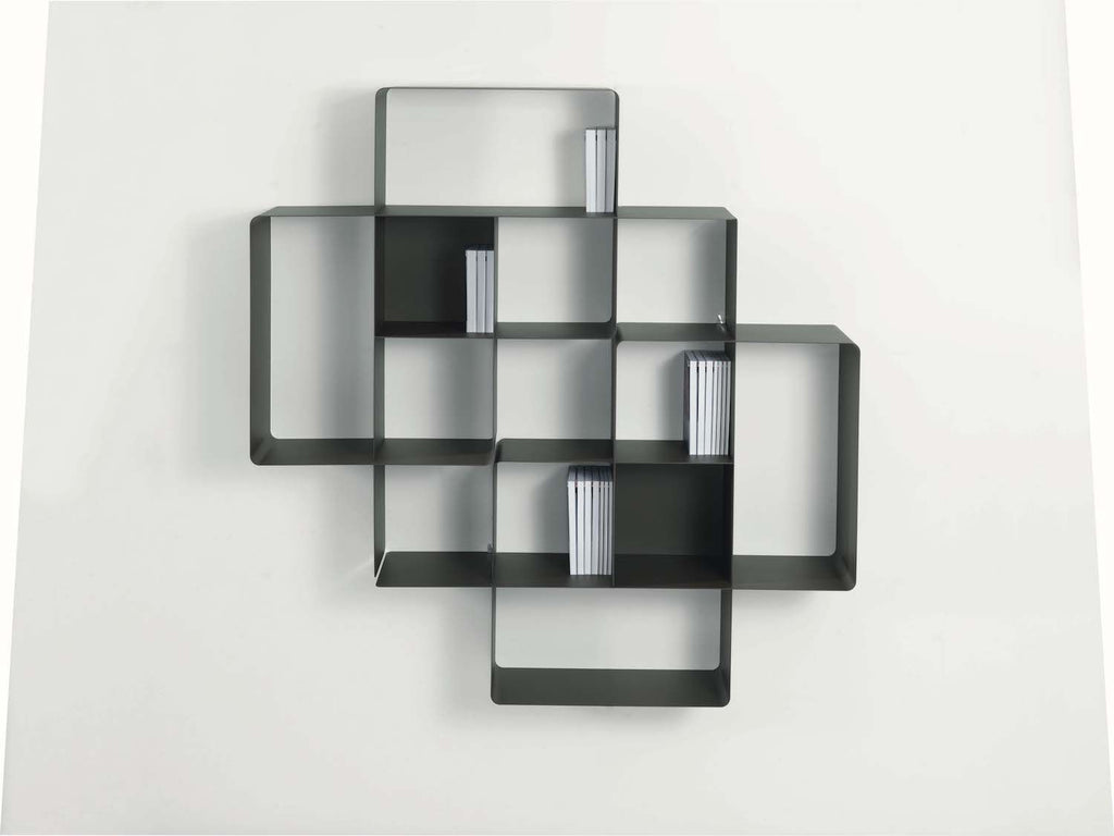 Libreria a parete moderna in acciaio Kreando