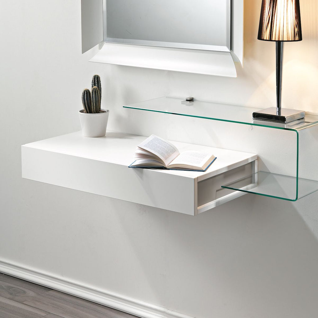 Cassettiera pensile singola da parete in laminato Unit