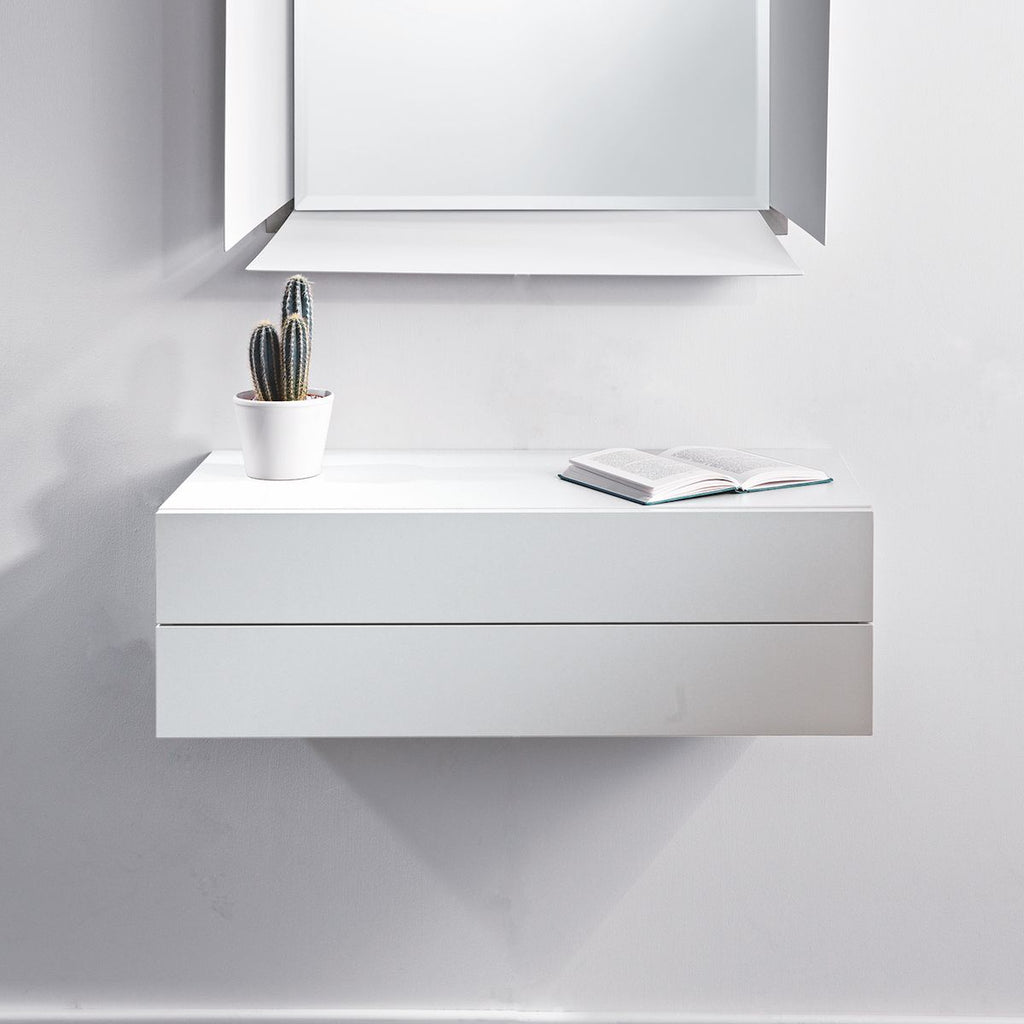 Cassettiera pensile Unit da parete in legno laminato