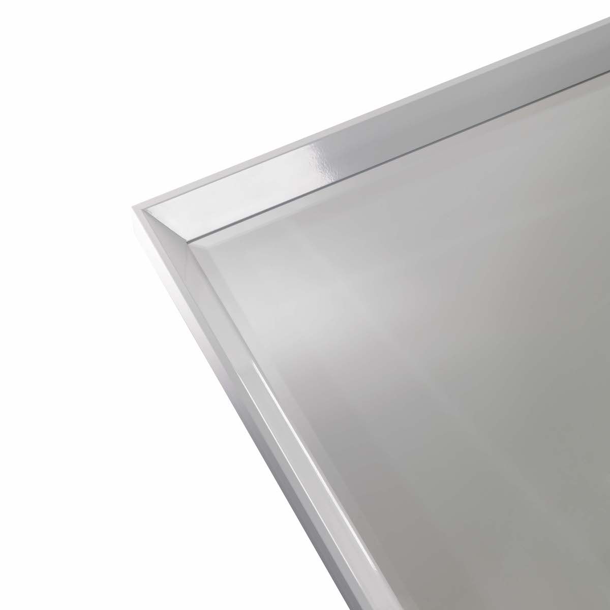 Specchio rettangolare da parete 70 x 90 cm con cornice in alluminio Vanity