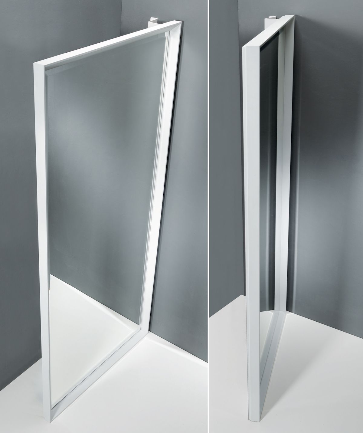 Specchio ad anta con cornice in alluminio Vanity