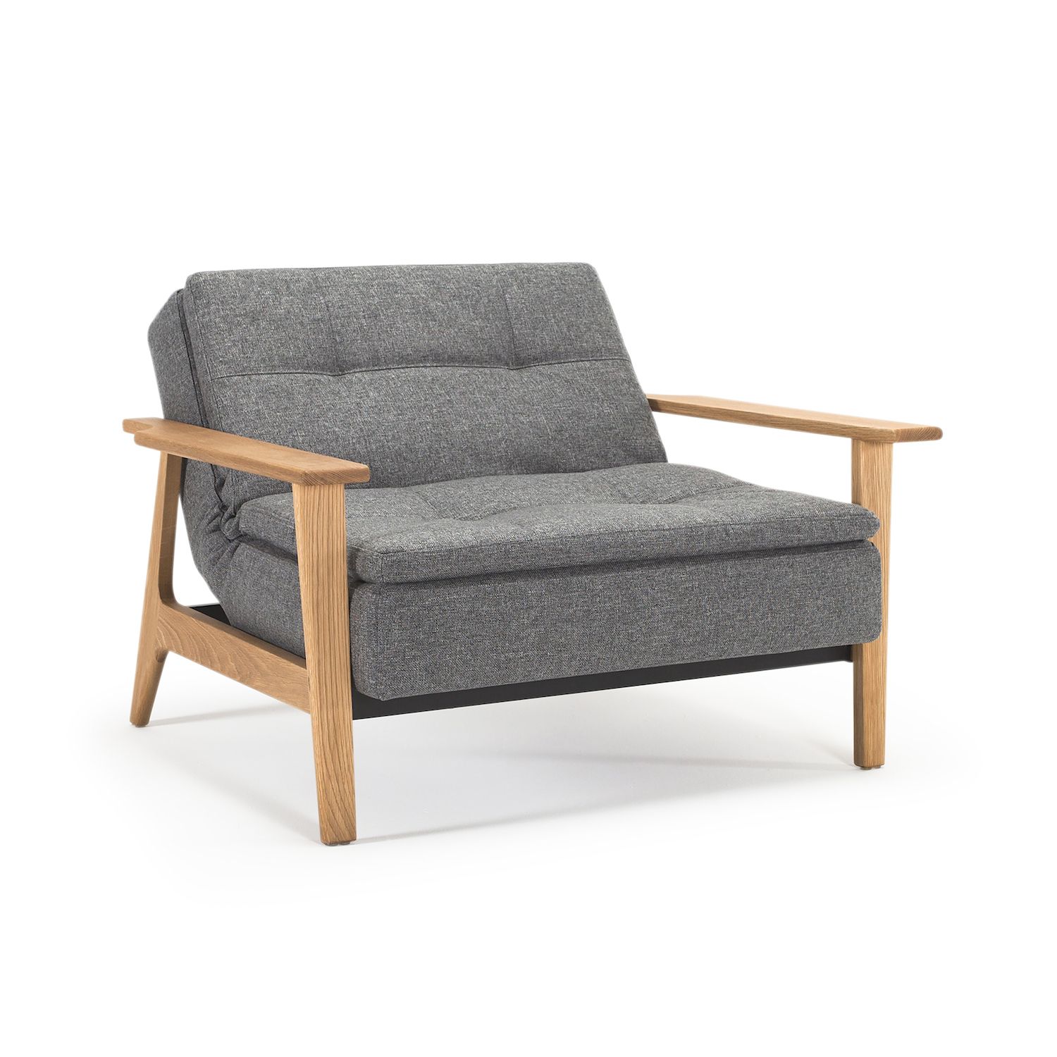 Poltrona design Dublexo Frej con braccioli in legno