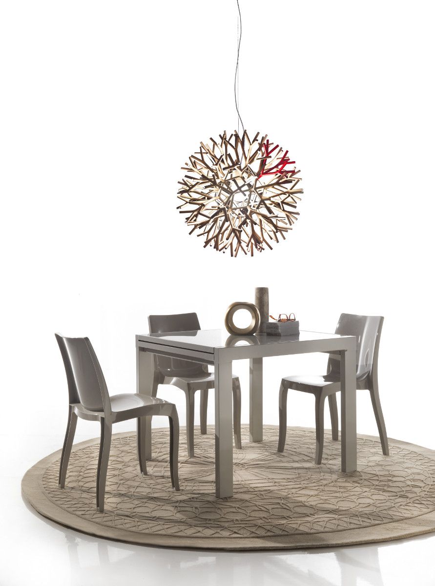 Tavolo quadrato o rettangolare allungabile design moderno Conrado