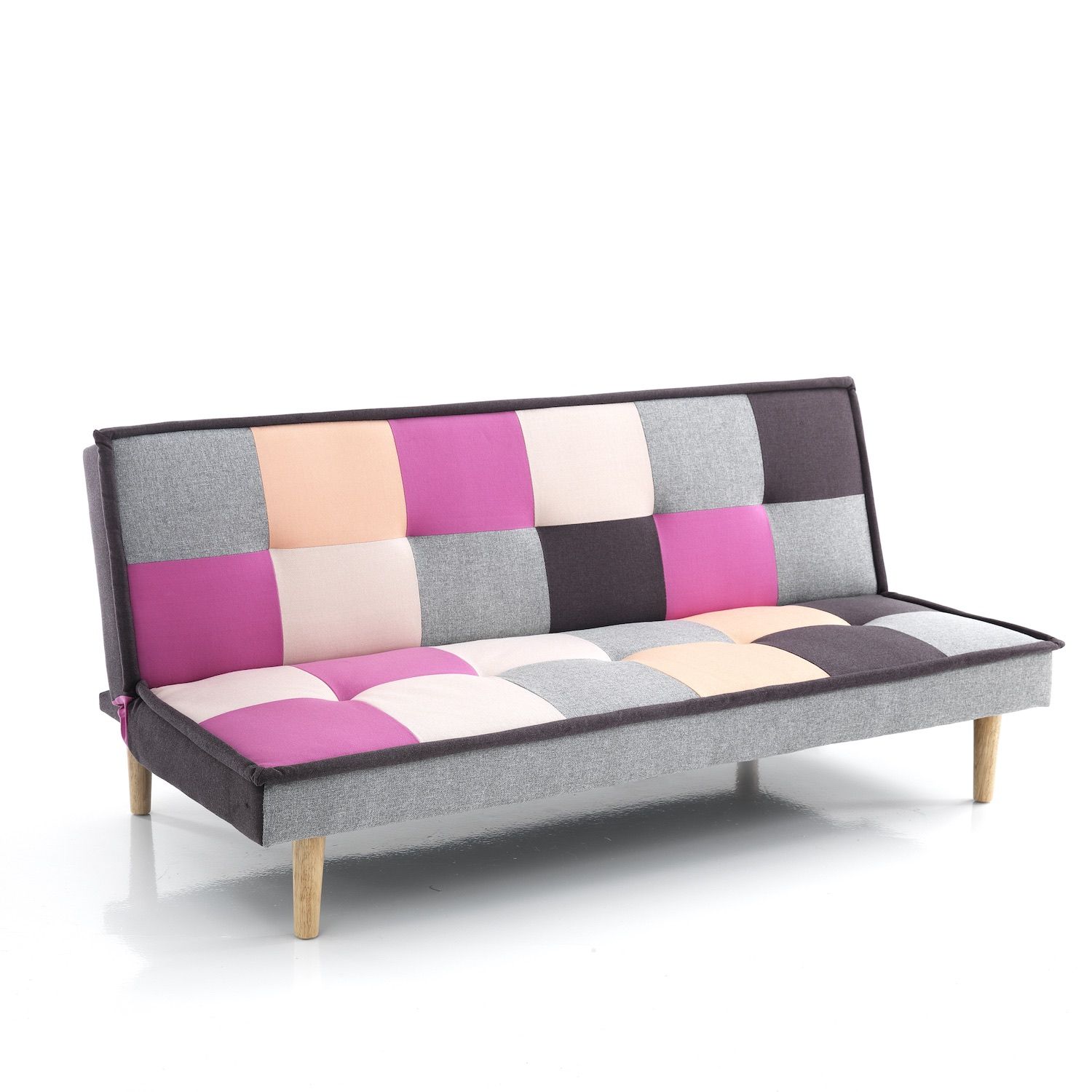 Divano letto clic clac in tessuto multicolor Jorgen