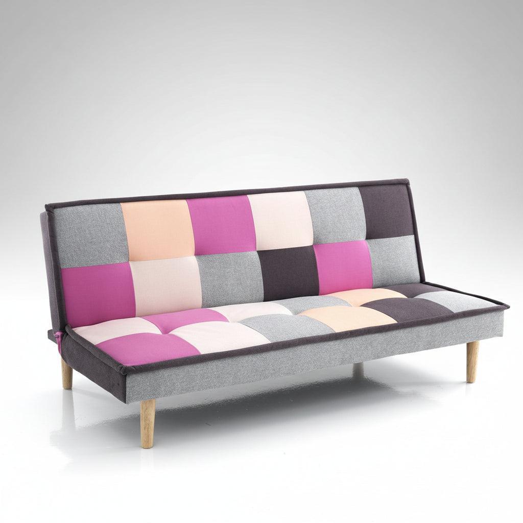 Divano letto clic clac in tessuto multicolor Jorgen
