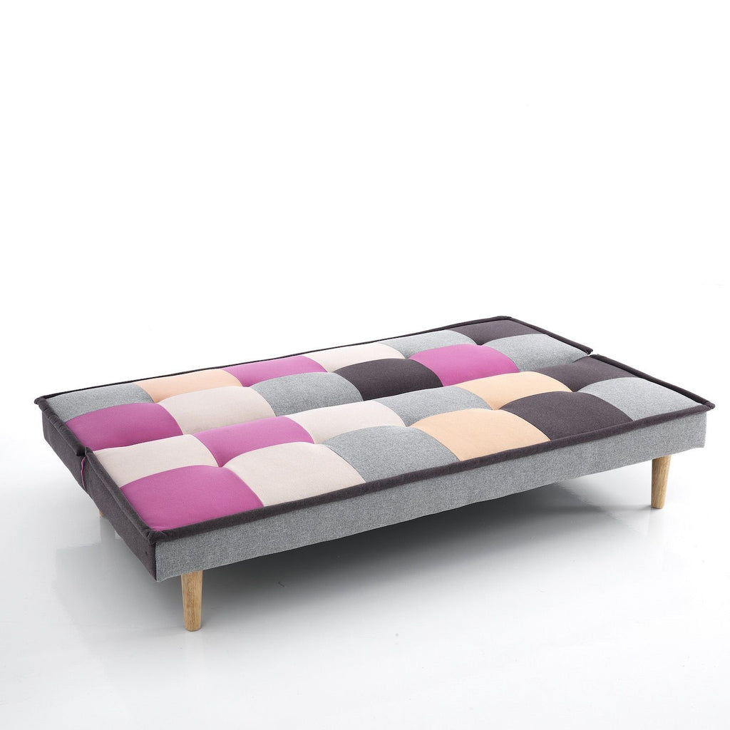 Divano letto clic clac in tessuto multicolor Jorgen
