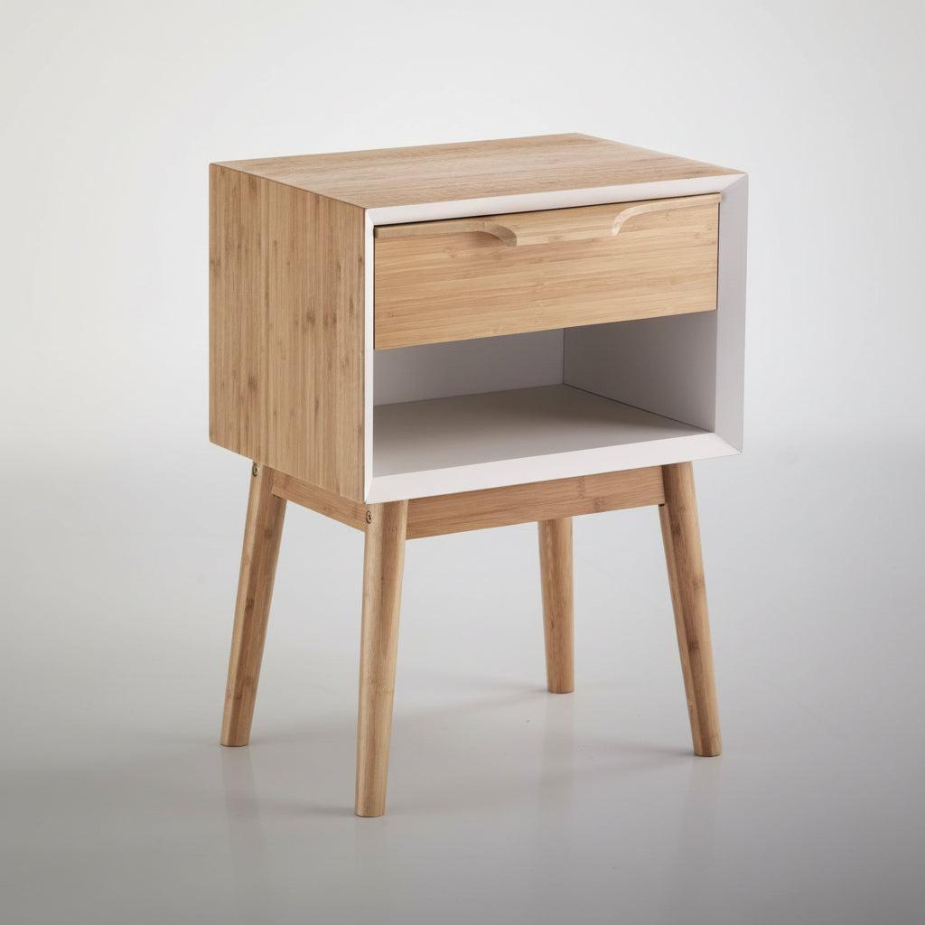 Comodino tavolino in legno massello di bambù Trimmy